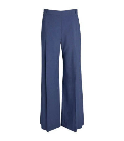 Camilla And Marc Womens Blue M60 Haze Wide-leg Mid-rise Recycled-polyester Trousers In Beige