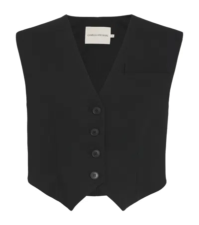 Camilla And Marc Helm Waistcoat In Black
