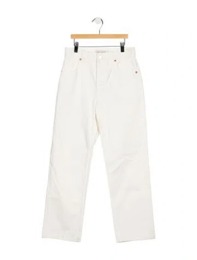 Pre-owned Camilla And Marc High-rise Straight Leg Jeans In White