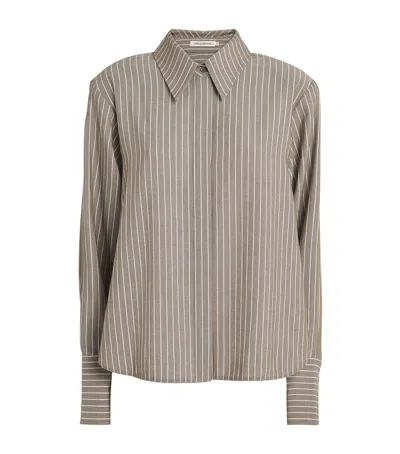 Camilla And Marc Illias Stripe Shirt In Gray