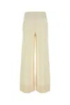 Camilla And Marc Ivory Wool Blend Ash Wide-leg Pant In Metallic