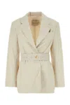 Camilla And Marc Sand Stretch Polyester Blend Floris Blazer In Beige O Tan