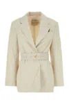 Camilla And Marc Sand Stretch Polyester Blend Floris Blazer In Beige O Tan