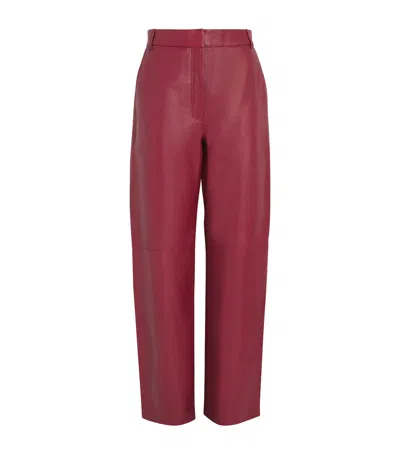 Camilla And Marc Leather Selita Trousers In Red