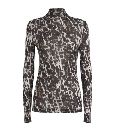 Camilla And Marc Leopard Print Plumage Top In Animal Print