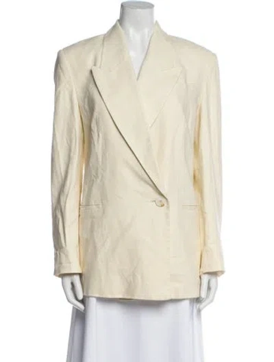 Pre-owned Camilla And Marc Linen Blazer In Neutral