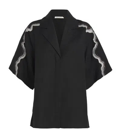 Camilla And Marc Linen-blend Oversized Serene Shirt In Black