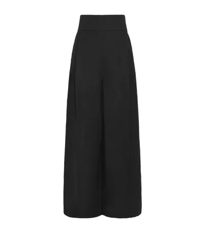 Camilla And Marc Linen-blend Oversized Serene Trousers In Black