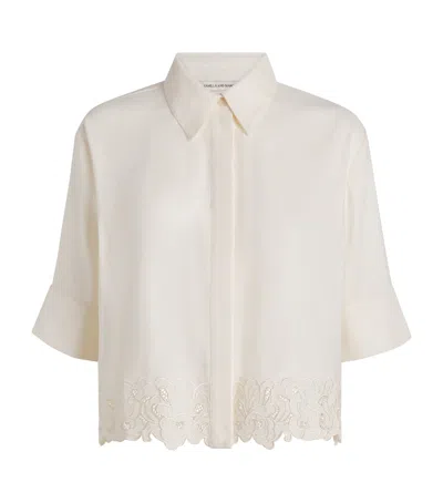 Camilla And Marc Linen-blend Chara Cropped Shirt In White