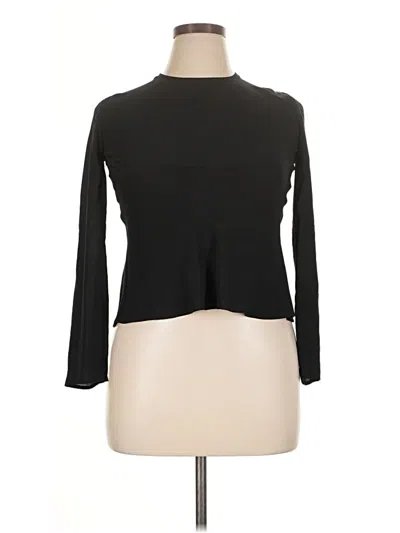 Pre-owned Camilla And Marc Long Sleeve Top Black Mock Neckline Tops