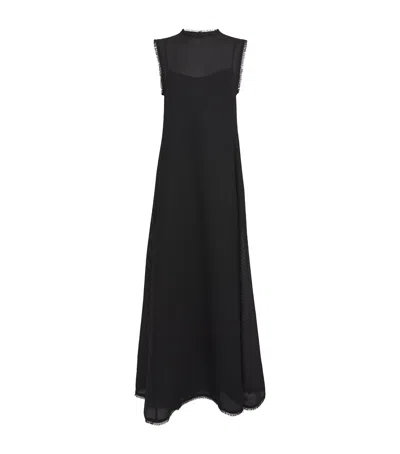 Camilla And Marc Mesh Taylor Maxi Dress In Black