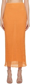 Camilla And Marc Orange Nova Maxi Skirt In Apricot