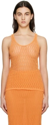 Camilla And Marc Orange Nova Tank Top In Apricot