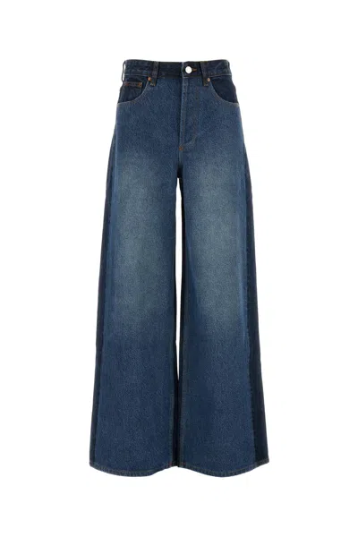 CAMILLA AND MARC CAMILLA AND MARC TWO-TONE DENIM PALMA WIDE-LEG JEANS