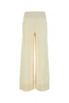 Camilla And Marc Ivory Wool Blend Ash Wide-leg Pant In White