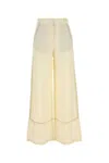 Camilla And Marc Cream Linen Blend Fortuna Wide-leg Pant In Yellow
