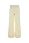 Camilla And Marc Ivory Wool Blend Ash Wide-leg Pant In White
