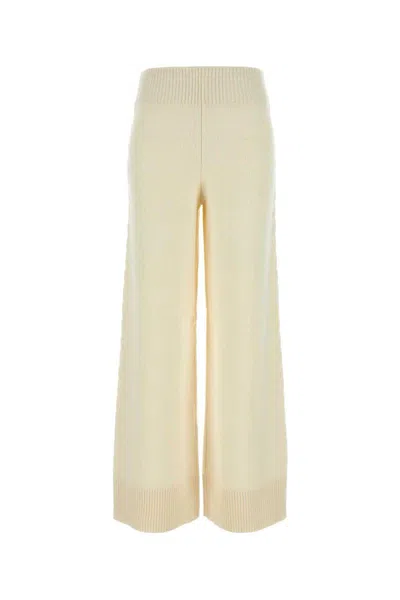 Camilla And Marc Ivory Wool Blend Ash Wide-leg Pant In Beige
