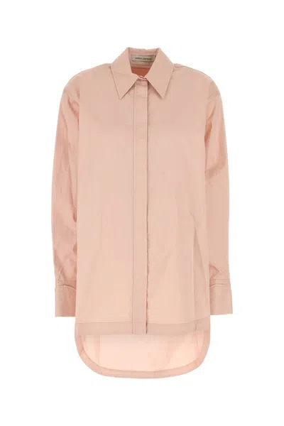 CAMILLA AND MARC PASTEL PINK POPLIN PORTE OVERSIZE SHIRT