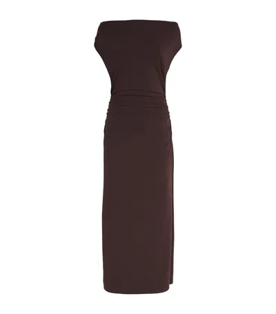 Camilla And Marc Pima Cotton Mara Midi Dress In Brown