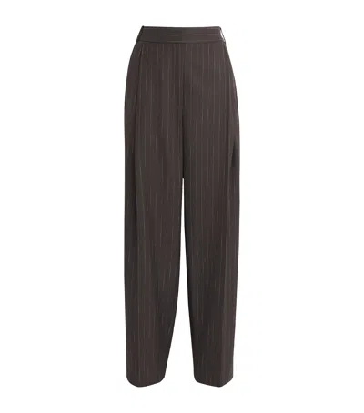 Camilla And Marc Pinstripe Piero Tailored Trousers In Brown