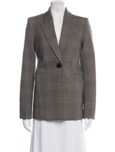 Pre-owned Camilla And Marc Plaid Print Blazer In Green