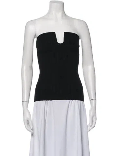 Pre-owned Camilla And Marc Plunge Neckline Sleeveless Top In Black