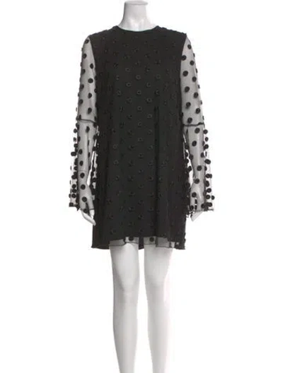 Pre-owned Camilla And Marc Polka Dot Print Mini Dress In Black