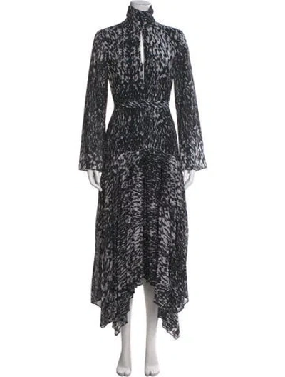 Pre-owned Camilla And Marc Printed Long Dress In Black