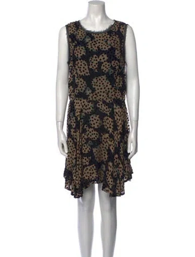 Pre-owned Camilla And Marc Printed Mini Dress In Neutral