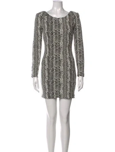 Pre-owned Camilla And Marc Printed Mini Dress In White