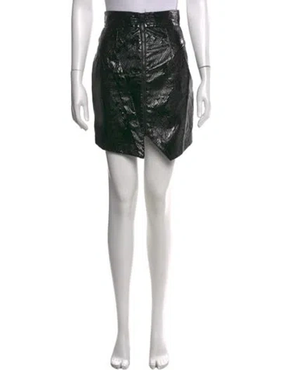 Pre-owned Camilla And Marc Printed Mini Skirt In Black