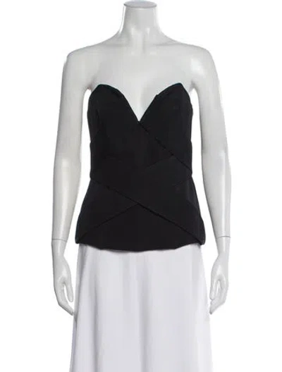 Pre-owned Camilla And Marc Printed Strapless Top In Blue