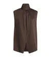 Camilla And Marc Satin Aaron Sleeveless Top In Brown