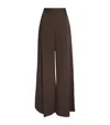 Camilla And Marc Satin Aaron Wide-leg Trousers In Brown
