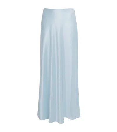 Camilla And Marc Satin Chimera Maxi Skirt In Blue