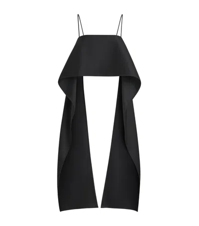 Camilla And Marc Satin Draped Tamar Top In Black