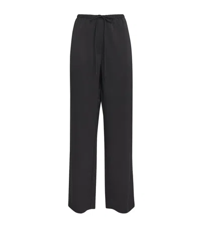 Camilla And Marc Satin Drawstring Trousers In Black