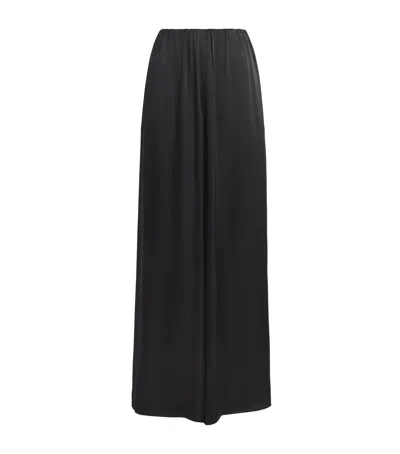 Camilla And Marc Satin Wide-leg Mirage Trousers In Black