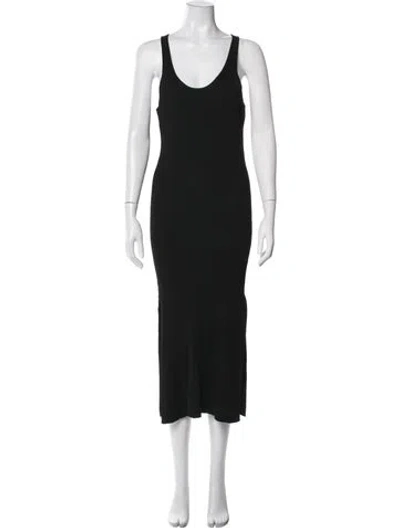 Pre-owned Camilla And Marc Scoop Neck Midi Length Dress In Black