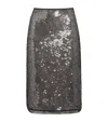Camilla And Marc Sequin Façade Midi Skirt In Brown