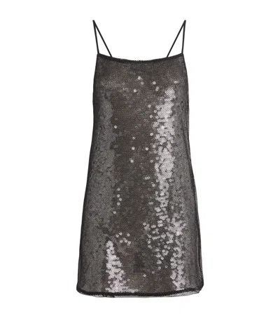 Camilla And Marc Sequin Façade Mini Dress In Brown