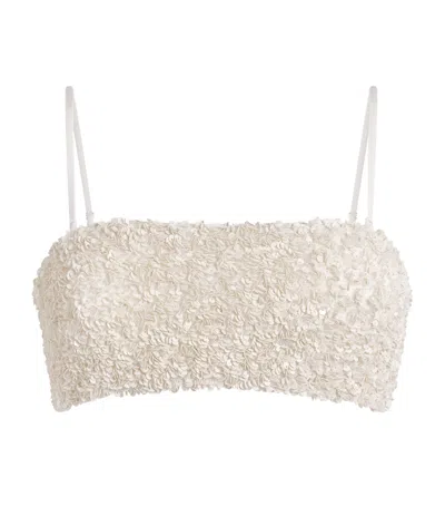 Camilla And Marc Sequinned Averio Crop Top In White