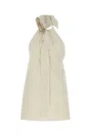 Camilla And Marc Sand Stretch Polyester Blend Floris Top In Beige O Tan