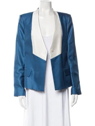 Pre-owned Camilla And Marc Silk Blazer In Blue