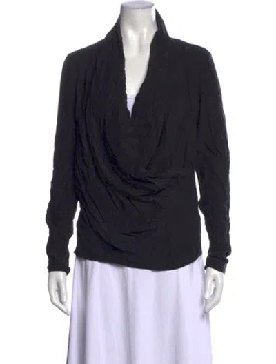 Pre-owned Camilla And Marc Silk Cowl Neck Top In Black