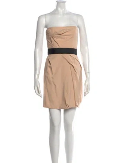 Pre-owned Camilla And Marc Silk Mini Dress In Neutral