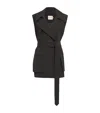 Camilla And Marc Sleeveless Belted Corinthian Jacket In Black