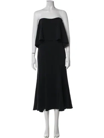 Pre-owned Camilla And Marc Strapless Midi Length Dress In Blue