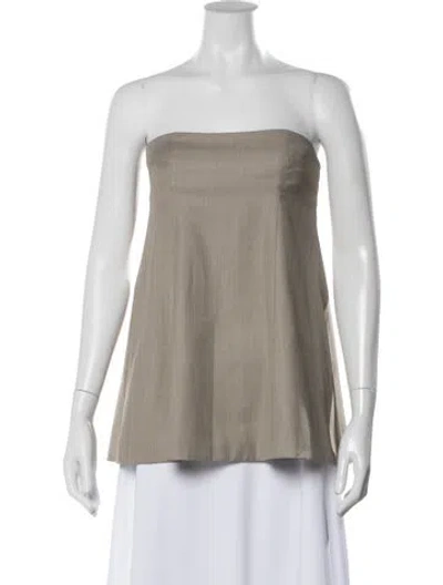 Pre-owned Camilla And Marc Strapless Top In Neutral